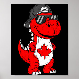 Kanadischer Dinosaurier Trex Ahornblatt Kanada Jun Poster