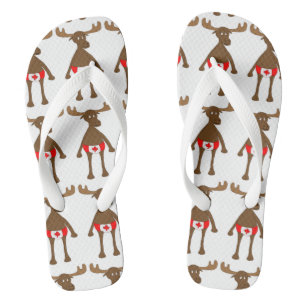 Kanadischer Elch Flip Flops