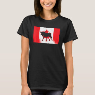 Kanadischer Elch Kanada-Tag Ahornblatt Stolz Canuc T-Shirt