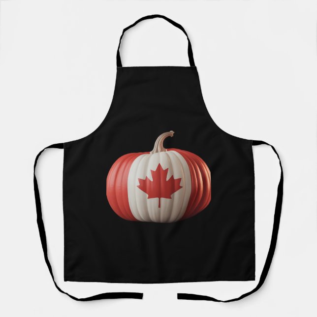 Kanadischer Erntedank Pumpkin Maple Leaf über Schürze (Vorderseite)