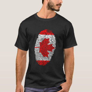 Kanadischer Fingerabdruck in Shirt