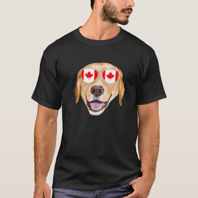 Kanadischer Flaggengelber Labrador Retriever Dog K T-Shirt (Vorderseite)