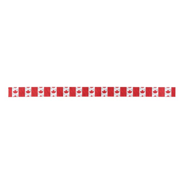Kanadischer Flaggenglanz Satinband (Vorderseite)