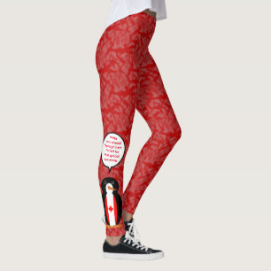 Kanadischer Flaggentag Ms. Penguin Talking Leggings