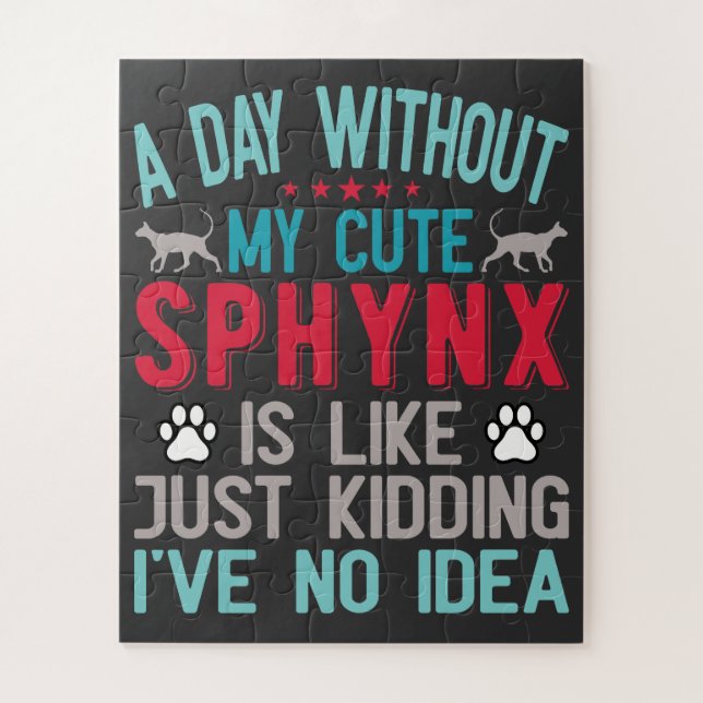 Kanadischer Frisör Sphynx Cat Owner Funny Sprichwo Puzzle (Vertikal)