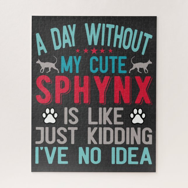 Kanadischer Frisör Sphynx Cat Owner Funny Sprichwo Puzzle (Vertikal)