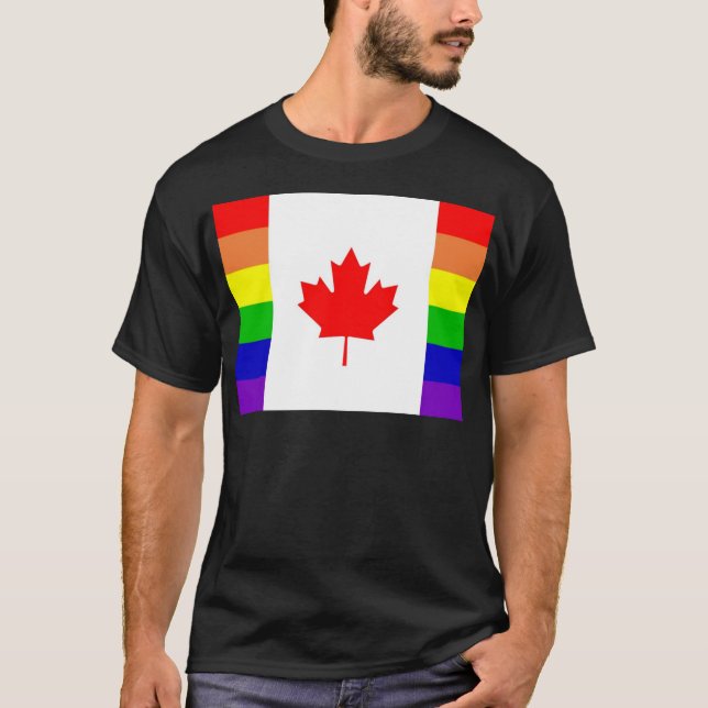 Kanadischer Gay Pride T-Shirt (Vorderseite)