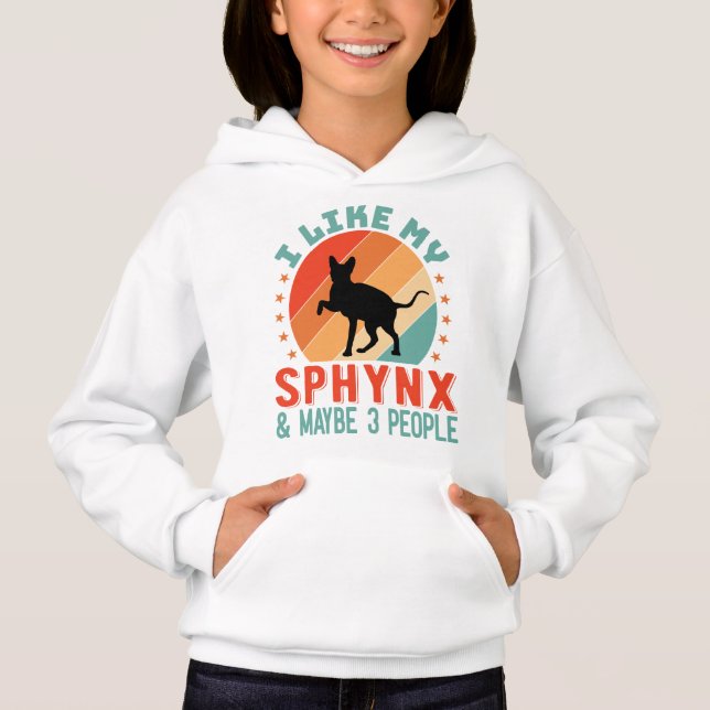 Kanadischer haarloser Sphynx Cat Owner Spaß Hoodie (Vorderseite)