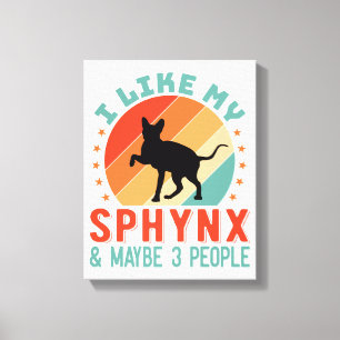 Kanadischer haarloser Sphynx Cat Owner Spaß Leinwanddruck