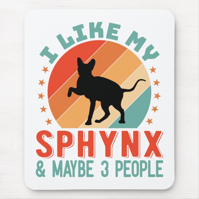 Kanadischer haarloser Sphynx Cat Owner Spaß Mousepad (Vorne)