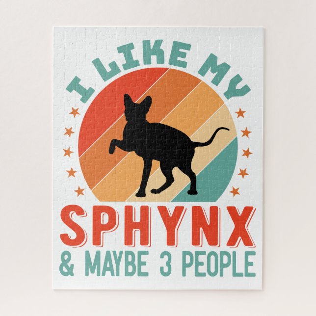 Kanadischer haarloser Sphynx Cat Owner Spaß Puzzle (Vertikal)