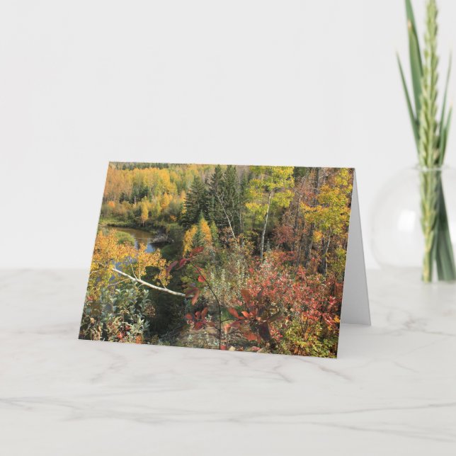 kanadischer Herbst Feiertagskarte (Vorderseite)