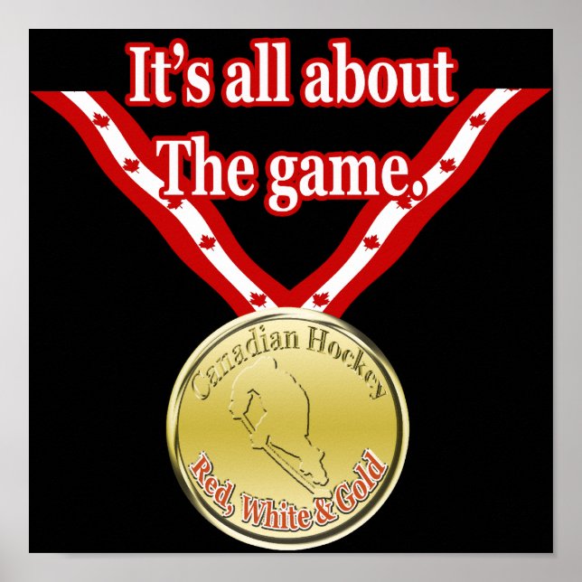 Kanadischer Hockey Poster (Vorne)