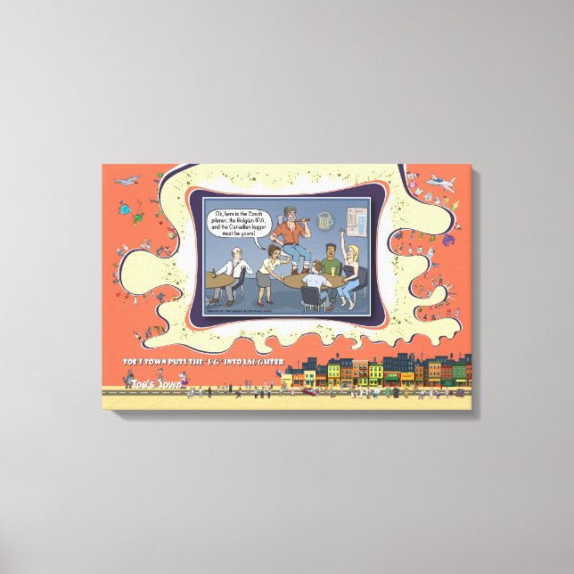 Kanadischer Holzfäller | Kneipen Humor 24x16 Leinwanddruck (Vorderseite)