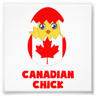 Kanadischer Küken, ein Mädchen aus Kanada Fotodruck
