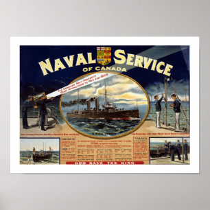 Kanadischer Marineservice (weiß) Poster