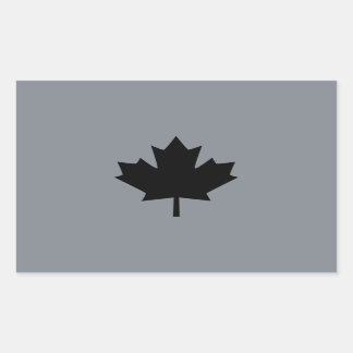 kanadischer Stil mit schwarzem Ahornblätterdach Rechteckiger Aufkleber
