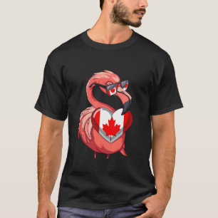 Kanadischer Stolz Kanadische Flagge Flamingo Kanad T-Shirt