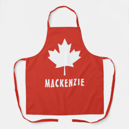 kanadischer Tag Red White Canadian Flaggen Ahornle Schürze