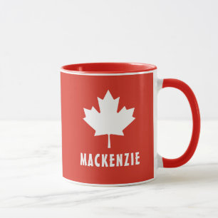 kanadischer Tag Red White Canadian Flaggen Ahornle Tasse