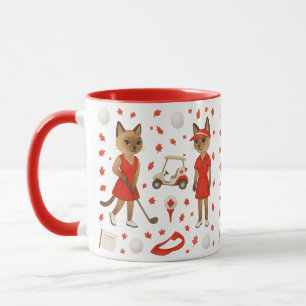 Kanadischer Tag Thema für Golfer, die Katzen Liebe Tasse
