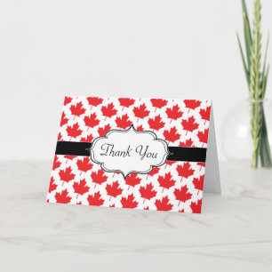 Kanadisches Ahornleaf Kanadisches Tagessymbol Dankeskarte