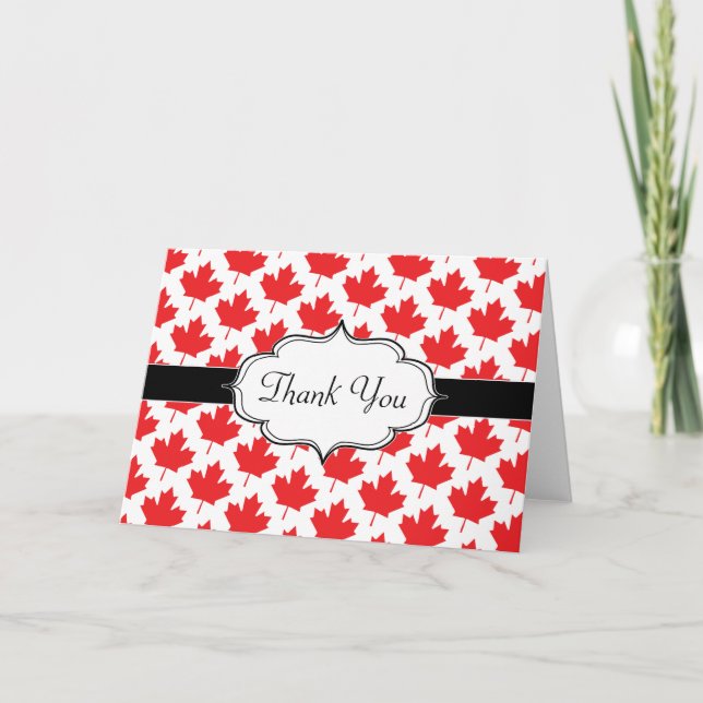 Kanadisches Ahornleaf Kanadisches Tagessymbol Dankeskarte (Vorderseite)