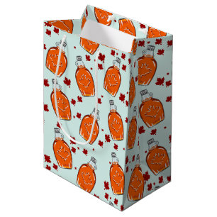 Kanadisches Ahornsirup-Muster Mittlere Geschenktüte
