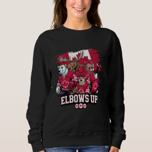 Kanadisches Beaver-Elbow-Hockey-Team Sweatshirt