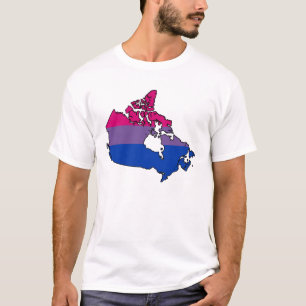 Kanadisches Bisexuellen-Stolz-Karten-T-Shirt T-Shirt