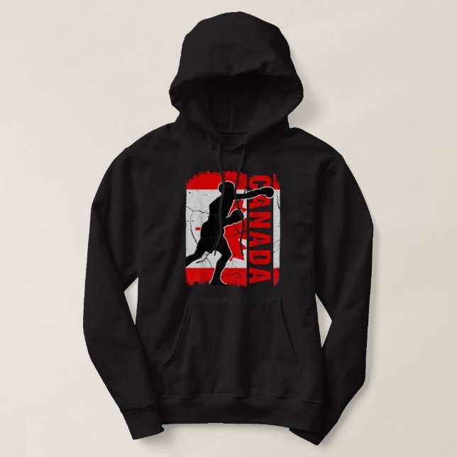 Kanadisches Boxteam Kanada Flag Boxhandschuhe Hoodie (Design vorne)