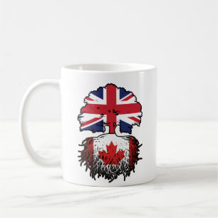 Kanadisches Britisches Tree Roots-Flag für Kanada Kaffeetasse