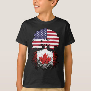 Kanadisches Flag der amerikanischen Tree Roots T-Shirt
