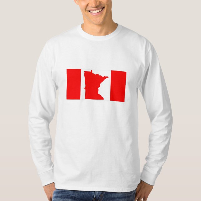 Kanadisches Flaggen-T-Shirt Minnesotas T-Shirt (Vorderseite)
