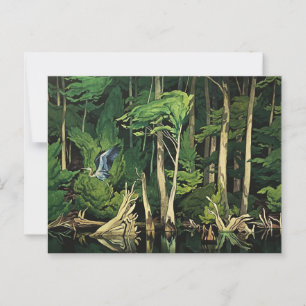 Kanadisches Gemälde 'Blue Heron' von A J Casson Postkarte