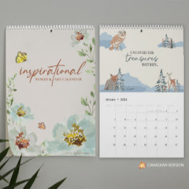 Kanadisches Gitter 2026 Zitate und Kunst Kalender