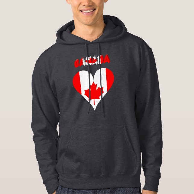 Kanadisches Herz Hoodie (Vorderseite)