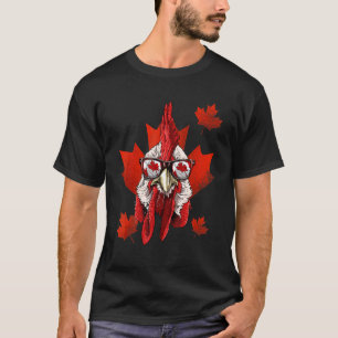 Kanadisches Huhn Ahornbaumblatt Kanadische Flagge  T-Shirt