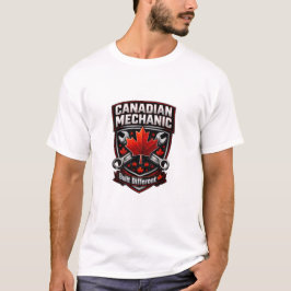Kanadisches Mechaniker-Built-Different-Abzeichen-T T-Shirt