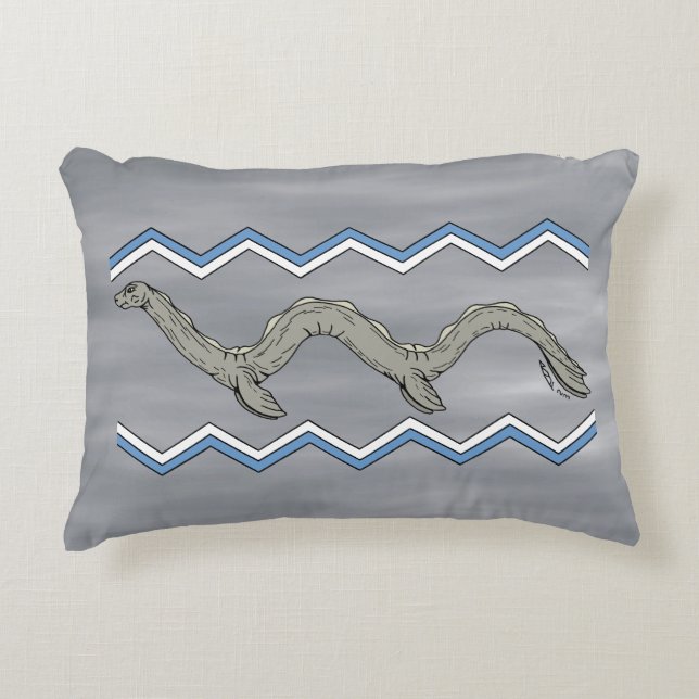 Kanadisches Monster und Zigzags Dekokissen (Vorderseite)