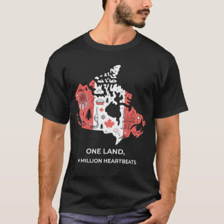 Kanadisches Mosaik-T-Shirt: Ahornblatt & kulturell T-Shirt