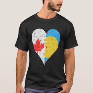 kanadisches Palauan Flag Herz T-Shirt