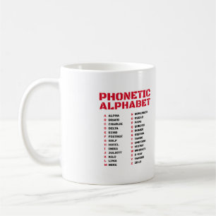 kanadisches Phonetisches Alphabet Kaffeetasse