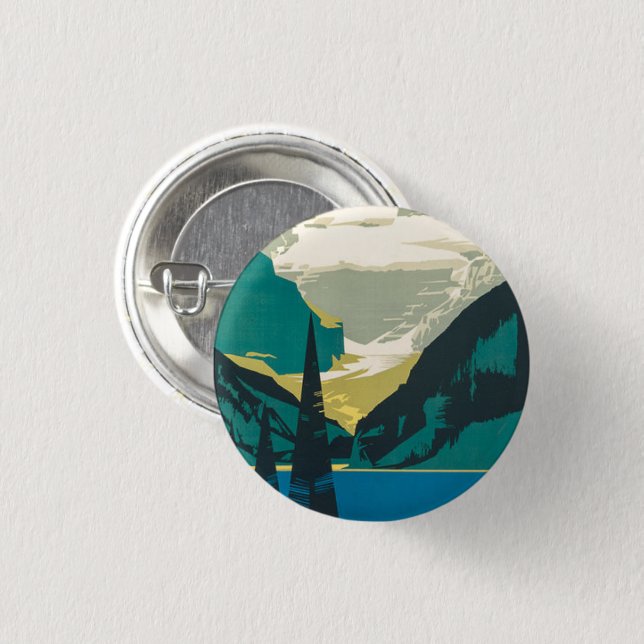 Kanadisches Rockies-Button Button (Vorne & Hinten)