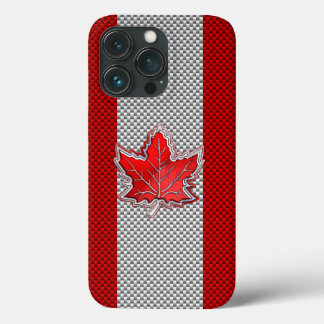 Kanadisches Rotes Ahornblatt auf Carbon Fibre Prin Case-Mate iPhone Hülle