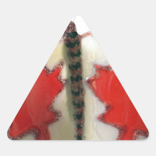 Kanadisches Schmetterlingsdesign Dreieckiger Aufkleber