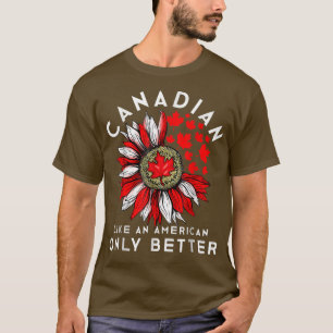 Kanadisches Sonnenblumenapfel am kanadischen Tag T-Shirt