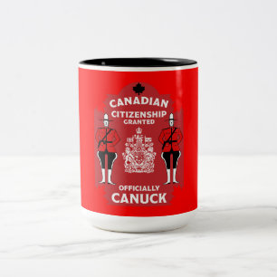 Kanadisches Staatsbürgerschaftsfeier-Geschenk Zweifarbige Tasse