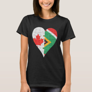 kanadisches südafrikanisches Flaggenherz T-Shirt