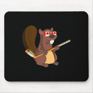 Kanadisches süßes Tiergeschenk Biber Ahornblatt Ho Mousepad